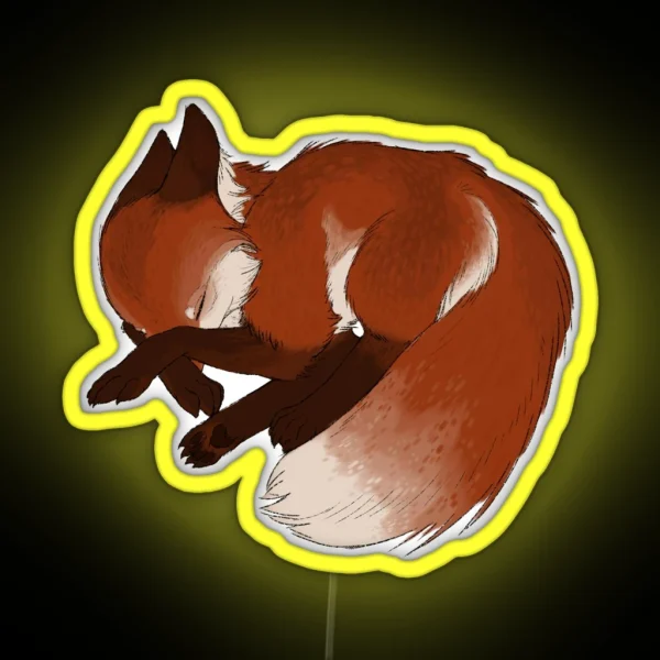 Sleepy Fox RGB Neon Sign