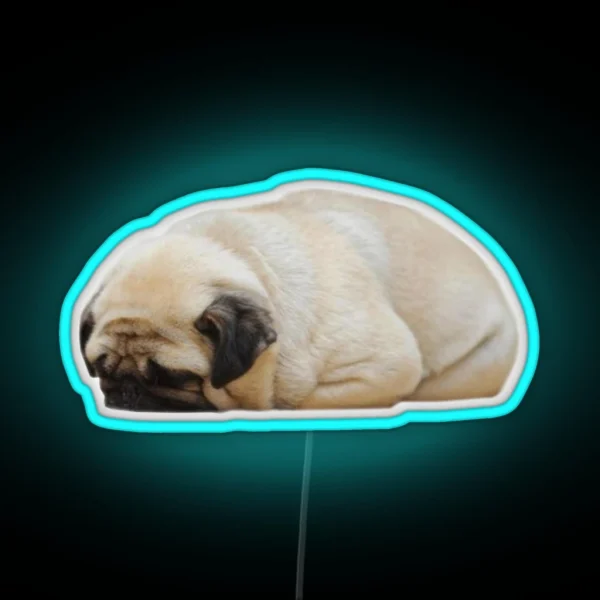 Sleepy Pug RGB Neon Sign