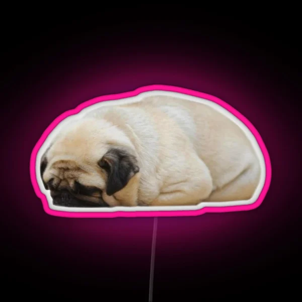 Sleepy Pug RGB Neon Sign