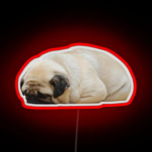 Sleepy Pug RGB Neon Sign