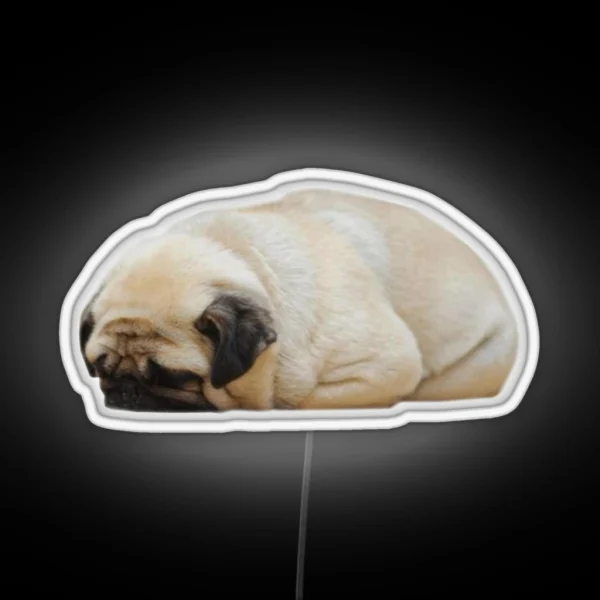Sleepy Pug RGB Neon Sign