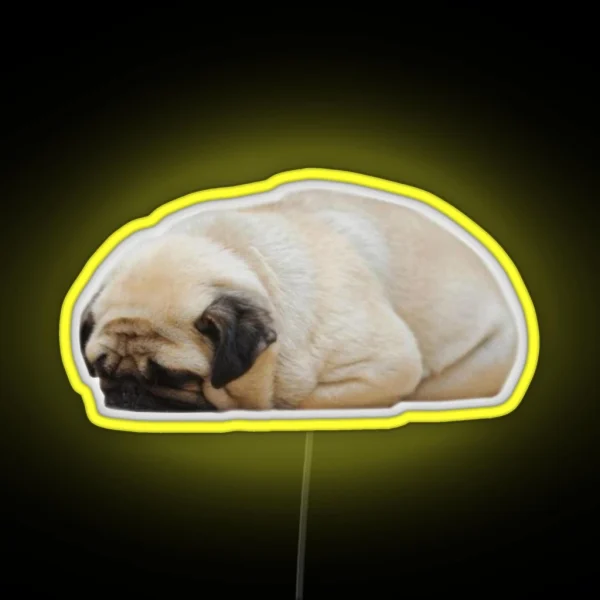 Sleepy Pug RGB Neon Sign