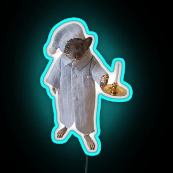 Sleepy Rat RGB Neon Sign