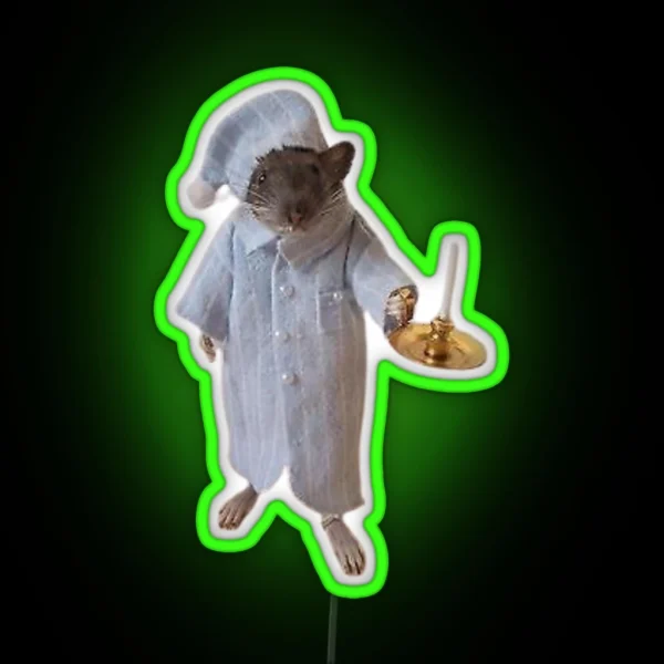Sleepy Rat RGB Neon Sign