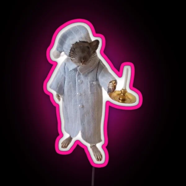 Sleepy Rat RGB Neon Sign