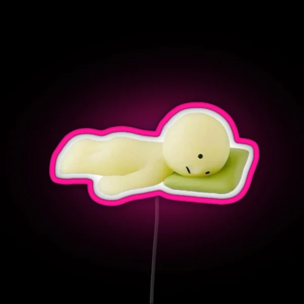 Sleepy Smiski RGB Neon Sign