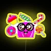 Vibrant RGB Neon Sign with Slick Slime Sam Logo Design