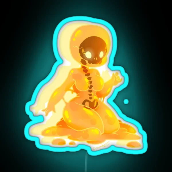 Slime Monster Girl RGB Neon Sign