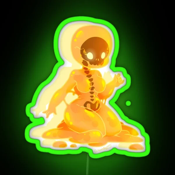 Slime Monster Girl RGB Neon Sign