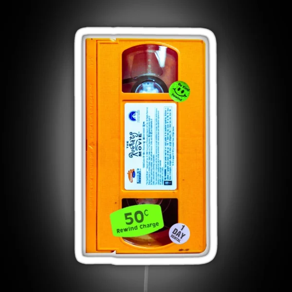 Slime Orange VHS Rug Rats RGB Neon Sign