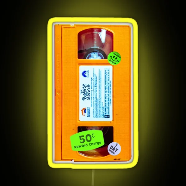 Slime Orange VHS Rug Rats RGB Neon Sign