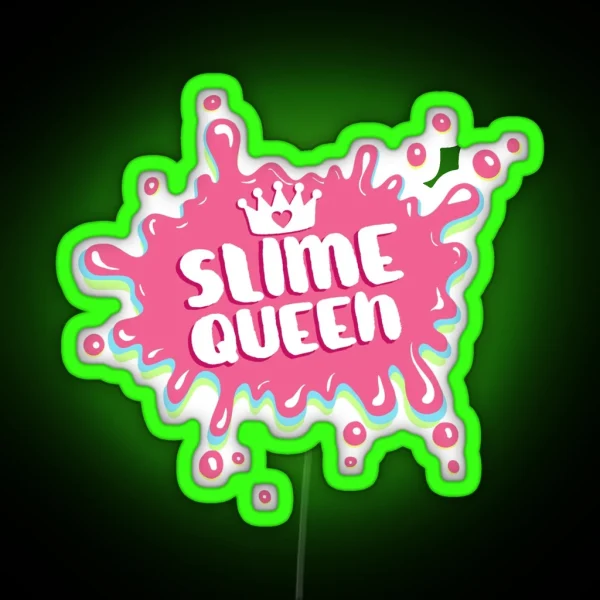 Slime Queen Splatter RGB Neon Sign