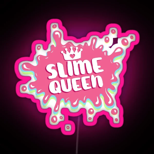Slime Queen Splatter RGB Neon Sign