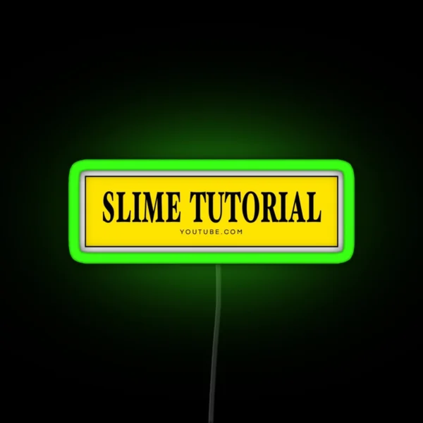 Slime Tutorial Logo RGB Neon Sign