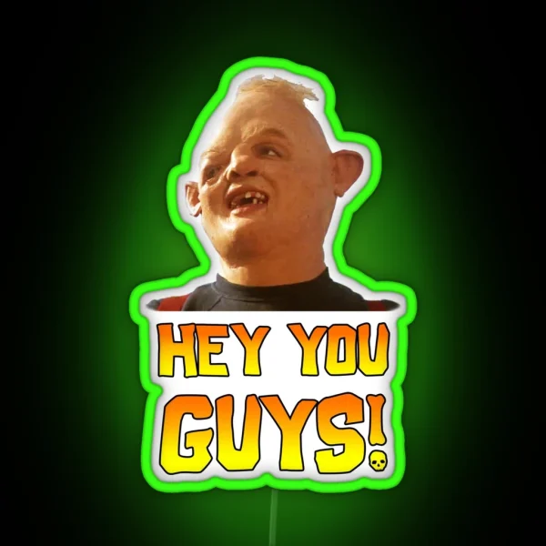 SLOTH HEY YOU GUYS RGB Neon Sign