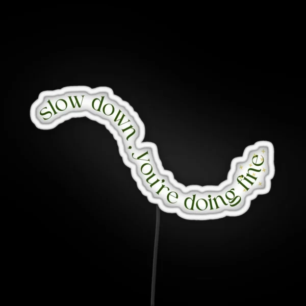Slow Down You Re Doing Fine RGB Neon Sign