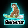 Whimsical Neon Sloth Snowboarding Sign Adds Humor to Your Space