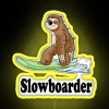 RGB Neon LED Sign Slowboarder Sloth Funny Snowboard Gift Decoration
