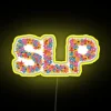 Vibrant color-changing LED floral display with full RGB lighting effect.