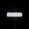 Vibrant RGB neon sign featuring Slushy Noobz Intro design art