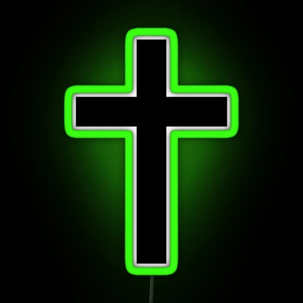 Small Christian Cross RGB Neon Sign