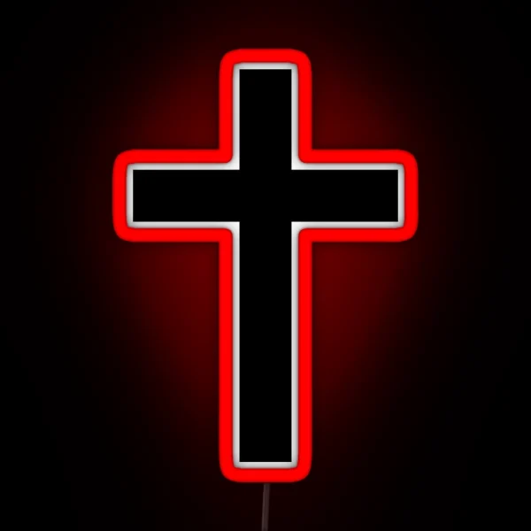 Small Christian Cross RGB Neon Sign
