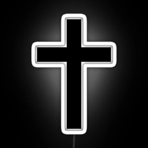 Small Christian Cross RGB Neon Sign