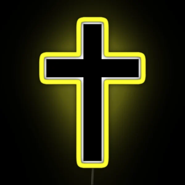 Small Christian Cross RGB Neon Sign