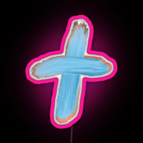 Small Cross RGB Neon Sign