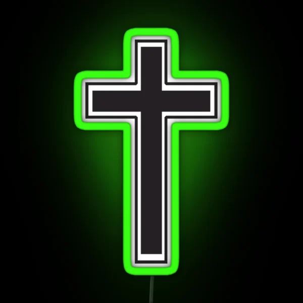 Small Cross RGB Neon Sign