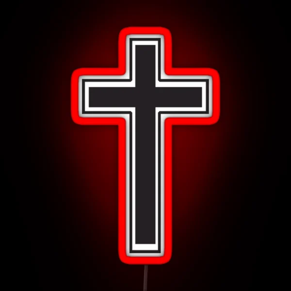 Small Cross RGB Neon Sign