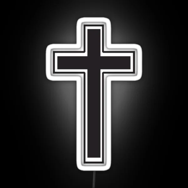 Small Cross RGB Neon Sign