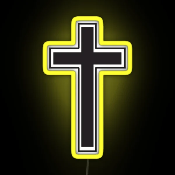 Small Cross RGB Neon Sign