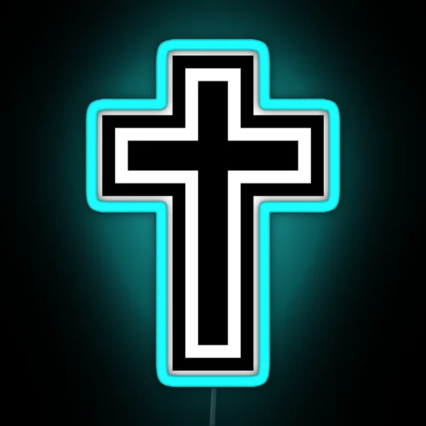 Small Cross RGB Neon Sign
