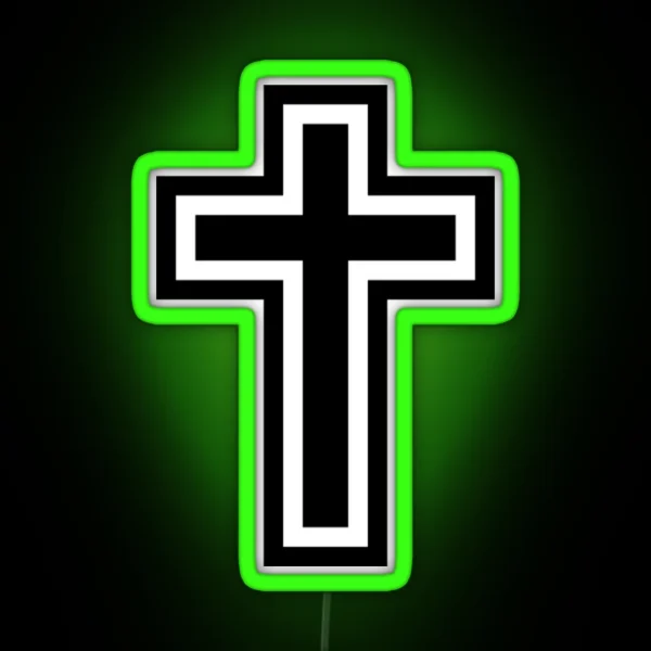 Small Cross RGB Neon Sign