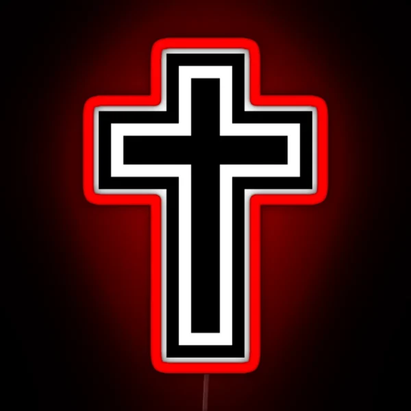 Small Cross RGB Neon Sign