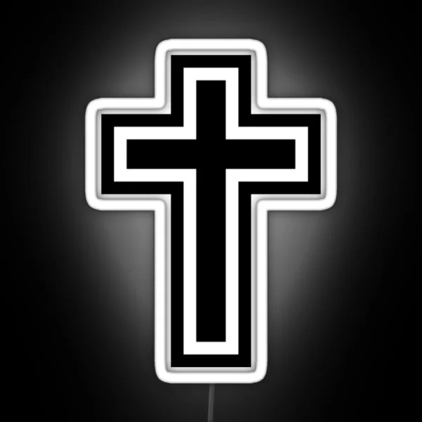 Small Cross RGB Neon Sign