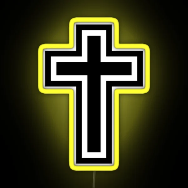 Small Cross RGB Neon Sign