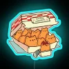 Whimsical Neon Wall Sign for Feline Foodie Enthusiasts and Owners