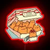 Whimsical neon sign for cat lovers' fast food themed rooms