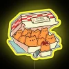 Cute Animated Neon Sign Display for Fun Whimsical Kitchen Decor