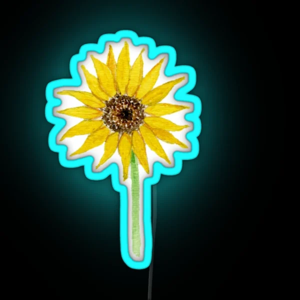 Small Sunflower RGB Neon Sign