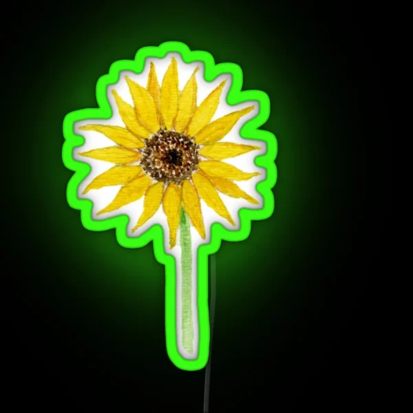 Small Sunflower RGB Neon Sign