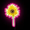 Vibrant Small Sunflower LED Neon Sign with Colour-Changing RGB Lights