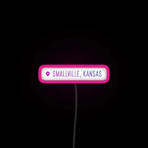 Smallville Kansas Geotag RGB Neon Sign