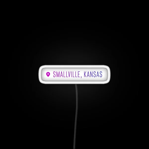 Smallville Kansas Geotag RGB Neon Sign