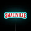 Smallville inspired, multicolored RGB neon signage with vibrant glow effect.