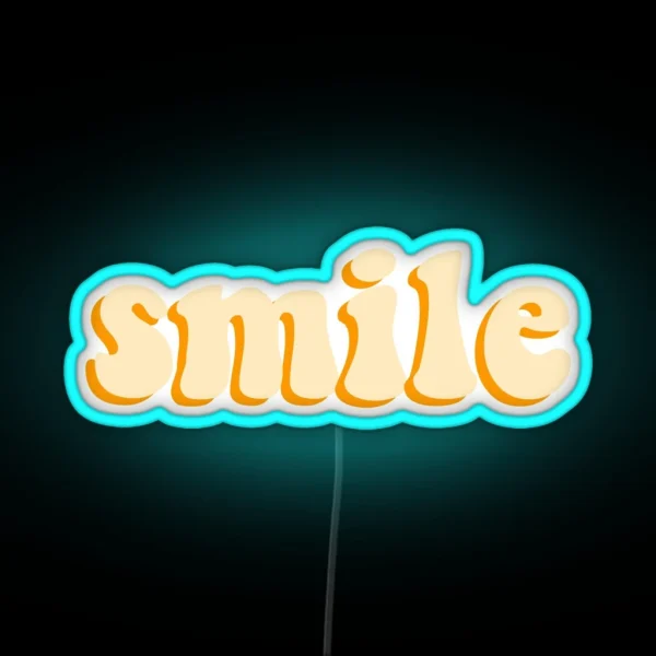 Smile Yellow Aesthetic RGB Neon Sign