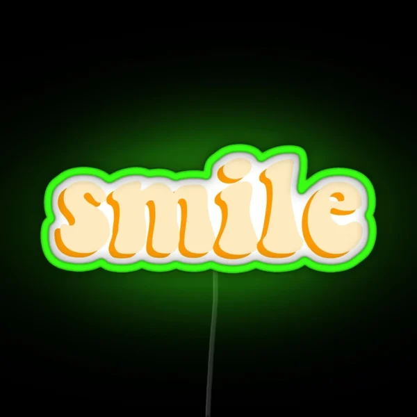 Smile Yellow Aesthetic RGB Neon Sign