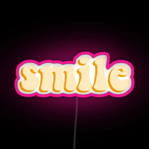Smile Yellow Aesthetic RGB Neon Sign